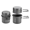 2Pcs Camping Cooking Pot Aluminum Alloy Backpacking Pot Gear for Trekking Hiking