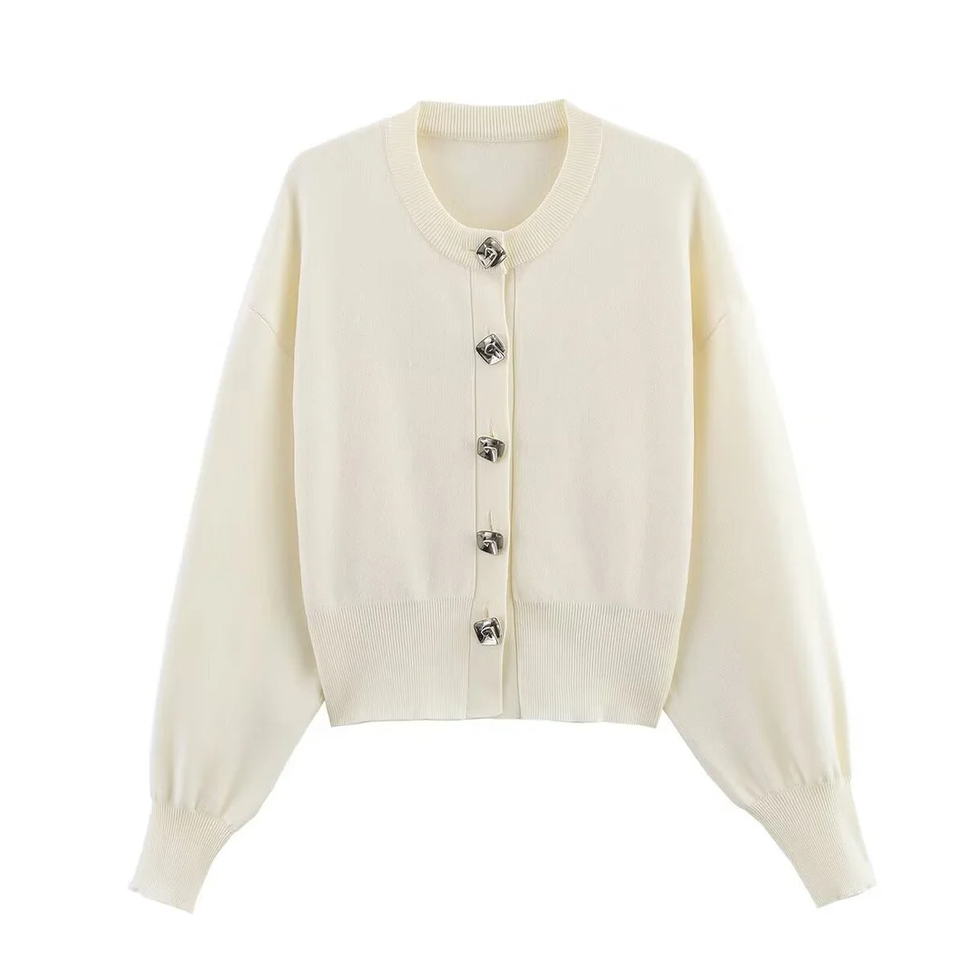 Nigikala Nigikala Button-Up Knitwear Jacket + High-Waisted Mini Skirt Suit Female B88814