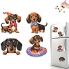 4PCS 2D/flat acrylique DIY diamond art frigo kit d&rsquo;aimants design teckel DIY art r&eacute;frig&eacute;rateur &agrave; aimant autocollant magn&eacute;tique diamond art d&eacute;coration r&eacute;frig&eacute;rateur bo&icirc;te aux lettres d&eacute;coration maison bricolage
