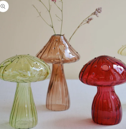 Mushroom Glass Vase