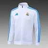 2025/2026 Real Madrid Long Zipped Jacket White Blue Pants Football Shirt 1:1 Thai Quality Set