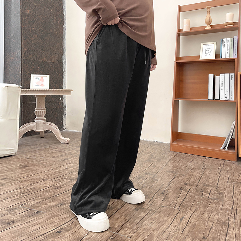 Plus Velvet High-Waist Palazzo Pants for Women - Fall/Winter