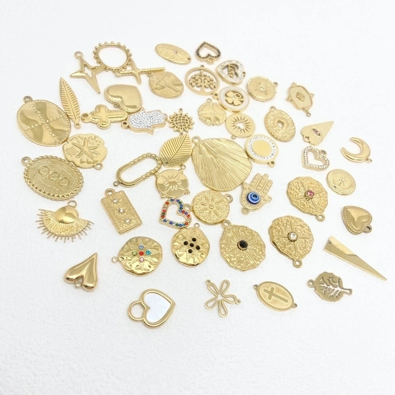 1 Piece 304 Stainless Steel Solid Color Jewelry Accessories Pendant