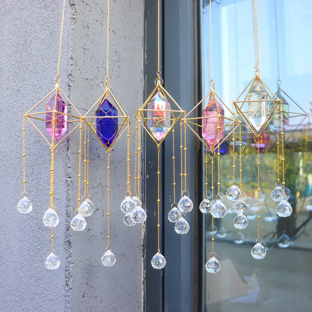 Crystal Wind Chimes Window Door Hanging Ornaments Room Garden Home Decor