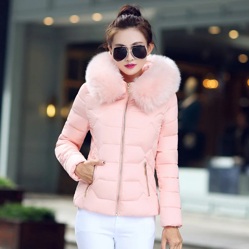Woherb 2023 Autumn And Winter New Women's Cotton Coat Short Big Wool Korean Version Of Large Size Women's Cotton Padded Jacket-Outfit Ideas
