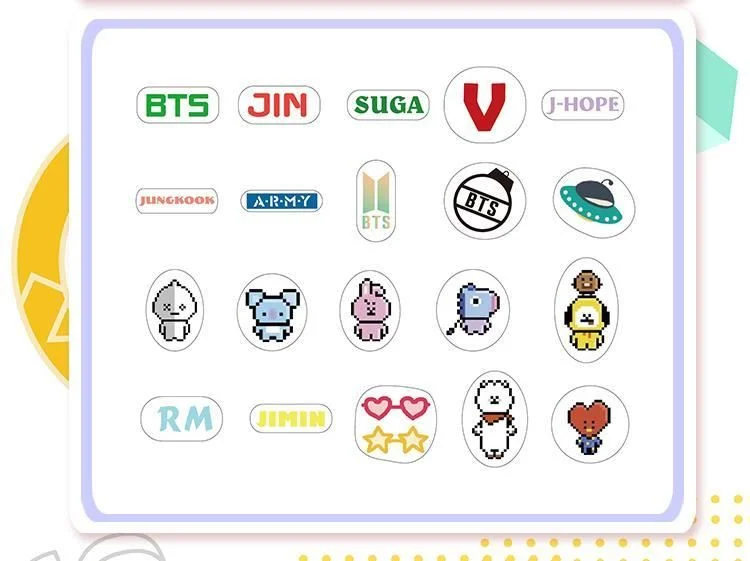 Buy BTS Sticker Jungkook V BT21 Cute Stickers for Laptop Car