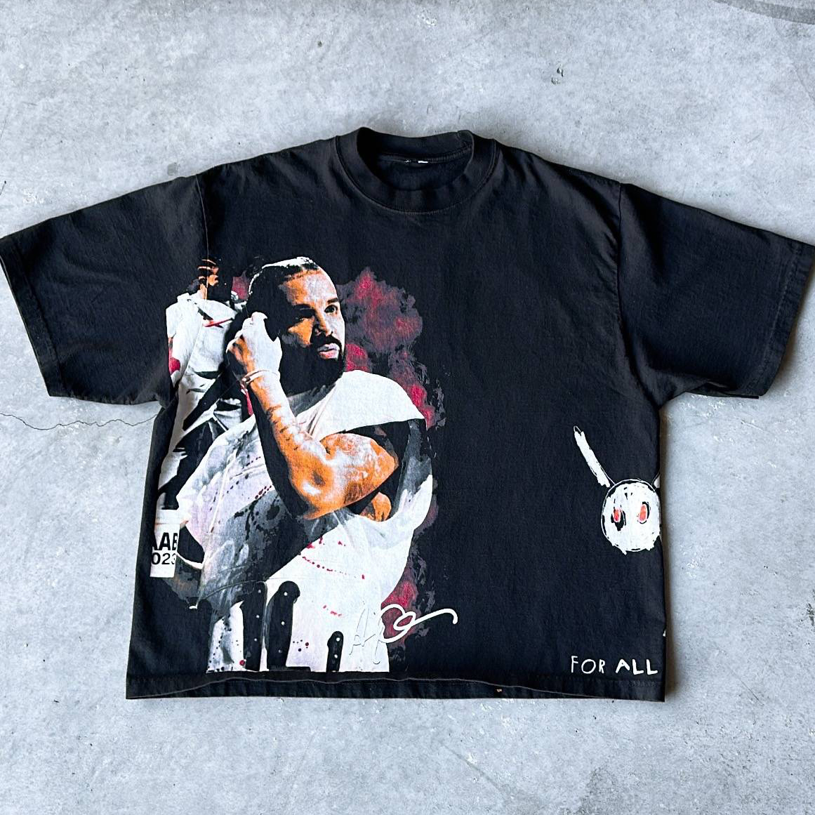 For all the dogs rap print T-shirt