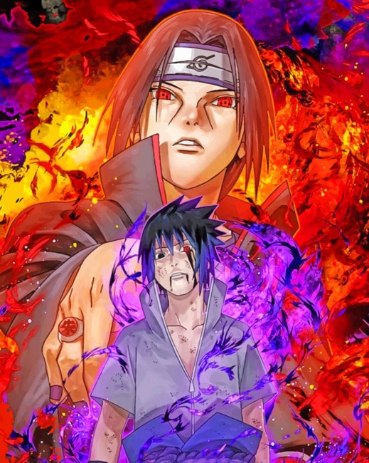 

Naruto Blazing Sasuke Itachi – Animes Paint By Numbers - 40*50CM, 501 Original