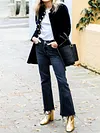 Stylish Urban Stand Collar Buttoned Long Sleeve Loose Outerwear