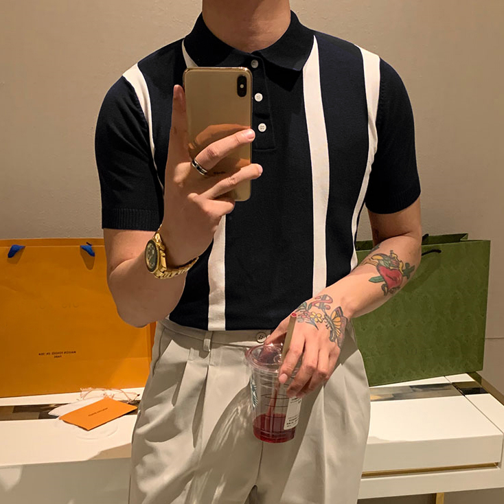 retro italian mafia style polo shirt