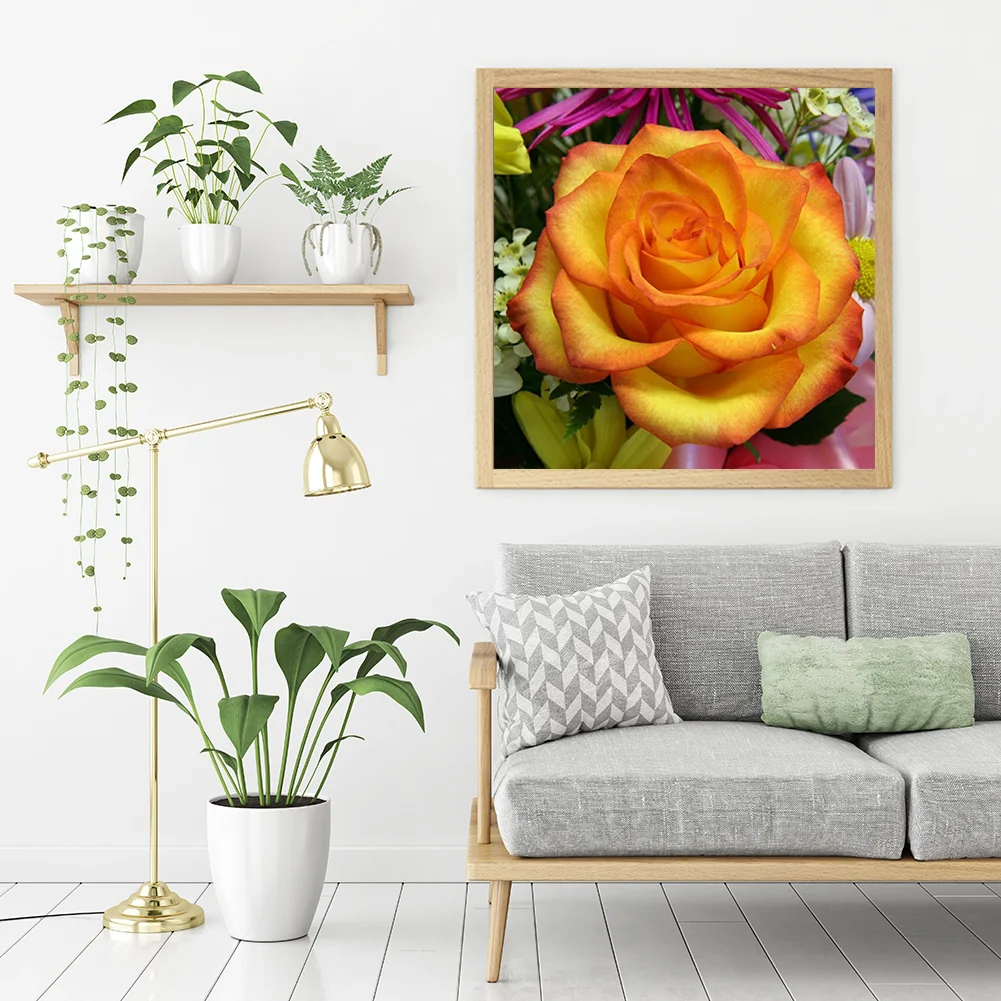 Full Round Diamond Painting 40*40cm - Yellow Rose