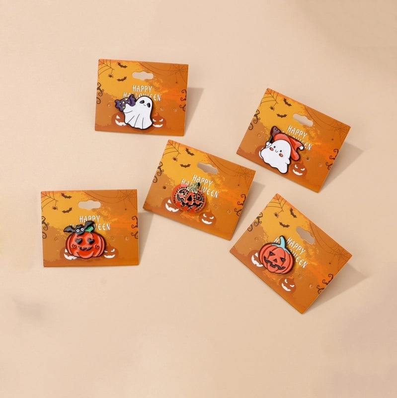Cute Funny Pumpkin Ghost Alloy Plating Unisex Brooches
