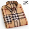 Men's Business Casual Pure Cotton Striped Long-sleeved Shirt