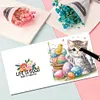 uk.everydayedeals 6Pcs DIY Diamond Painting Greeting Card - Easter Cats