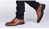 Flat Classic Men Dress Shoes Genuine Leather Wingtip Carved Italian Formal Oxford Shoes