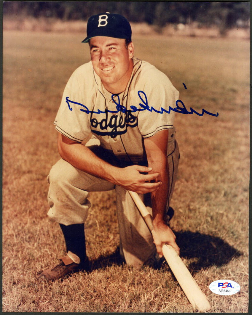 Duke Snider SIGNED 8x10 Photo Poster painting BROOKLYN LA DODGERS HOF PSA/DNA AUTOGRAPHED