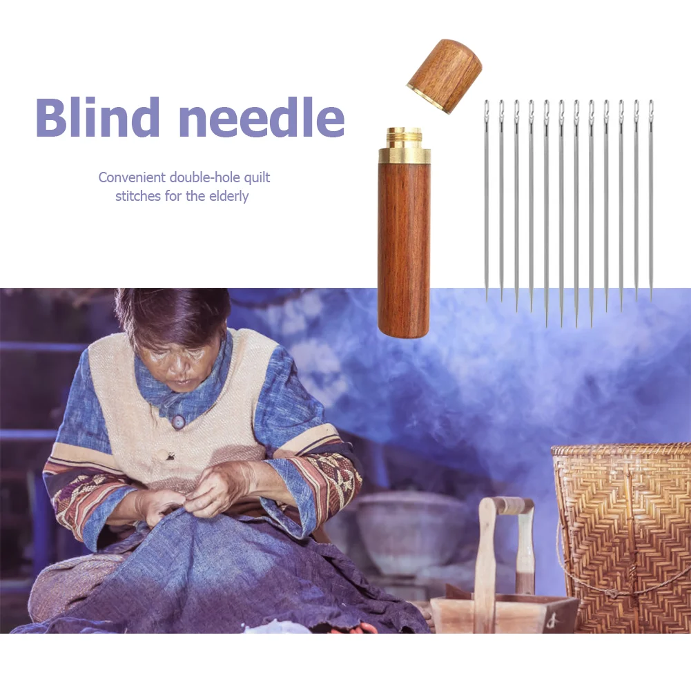 12pcs Side Hole Multi-Size Blind Needles DIY Embroidery Needlework Tool