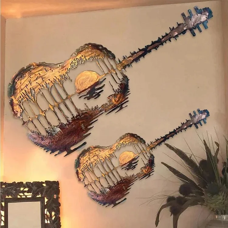 Guitarist Art Handmade Abstract Guitar Metal