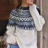 Gioiacombo&trade; Nuovo maglione jacquard ispessito da donna autunno e inverno