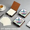 Diamond Painting PU Flowers Birds Note Box with 160 Sheets for Office Home