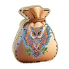 (US Local)Acrylic Wooden Owl Bag Shape Diamond Painting Piggy Bank Storage Box Kit