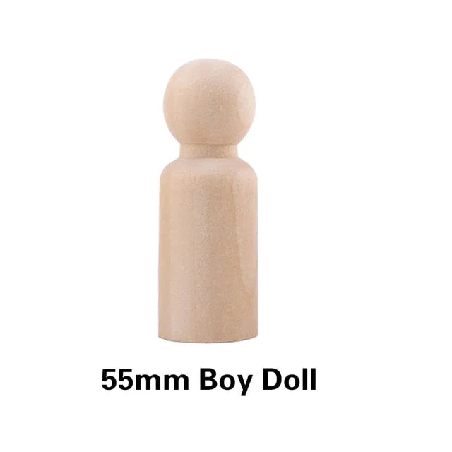 75mm/90mm Wooden Peg Dolls 5PCS/Lot Wood Dolls 35mm 43mm 55mmPainting DIY Home Nursery Decoration Women Men Wooden Peg Dolls