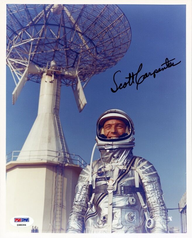 SCOTT CARPENTER Signed Photo Poster painting - PSA/DNA Certified