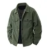 Men's Corduroy Trucker Jacket Vintage Casual Lapel Collar Workwear Coat by Inlyline