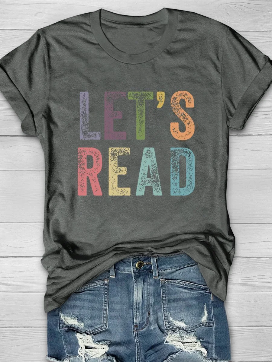 Let's Read Print Short Sleeve T-shirt