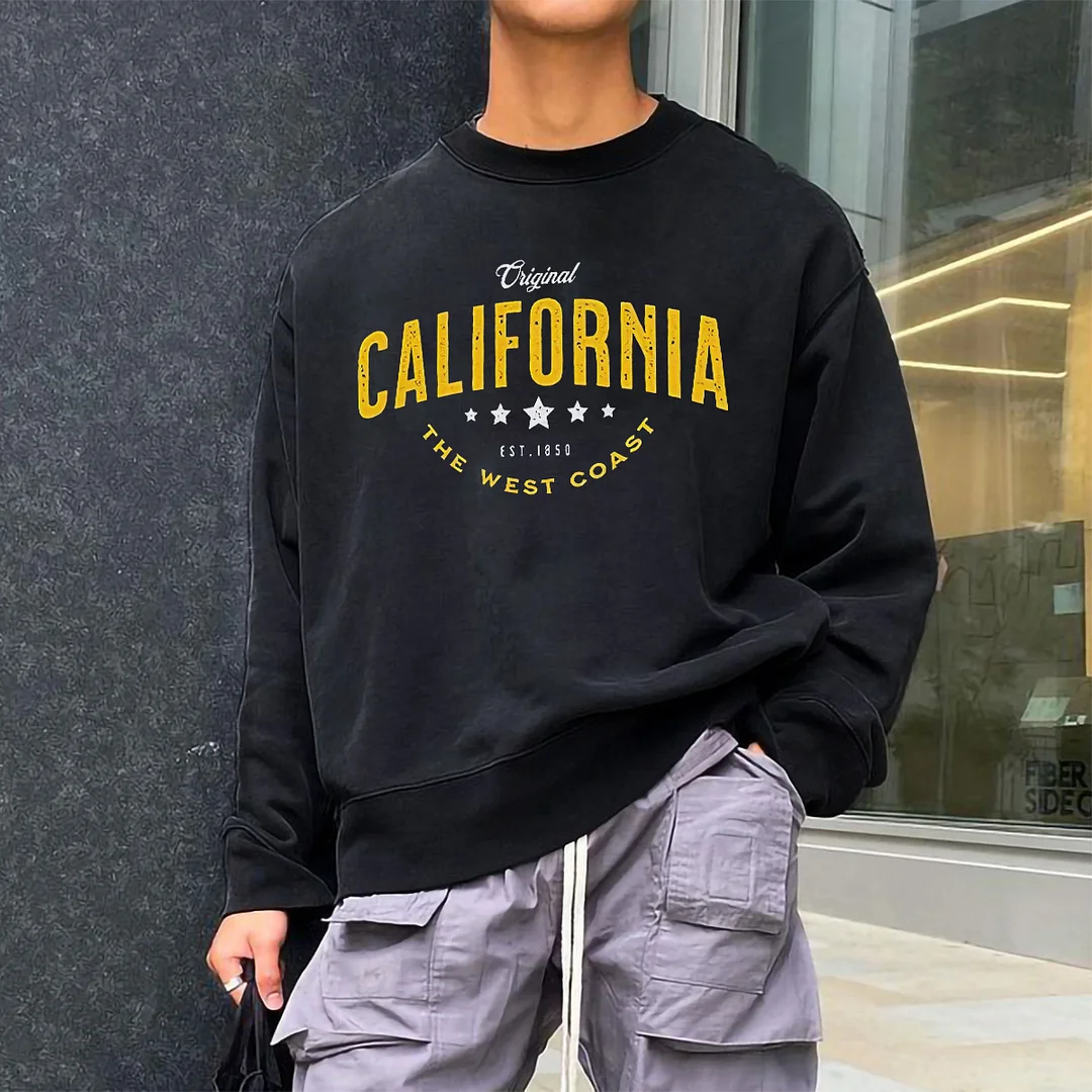 Retro California Alphabet Printed Sweatshirt