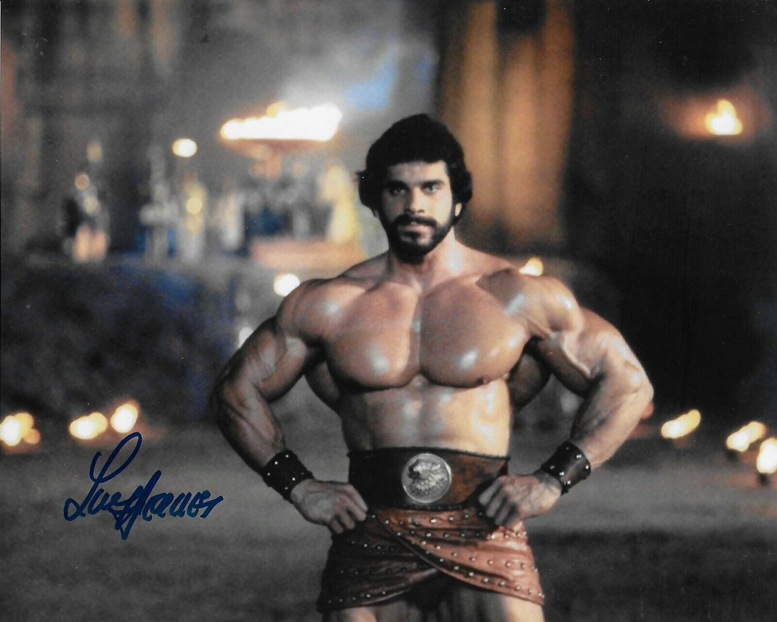 Lou Ferrigno Hercules Original In Person Autographed 8X10 Photo Poster painting #3