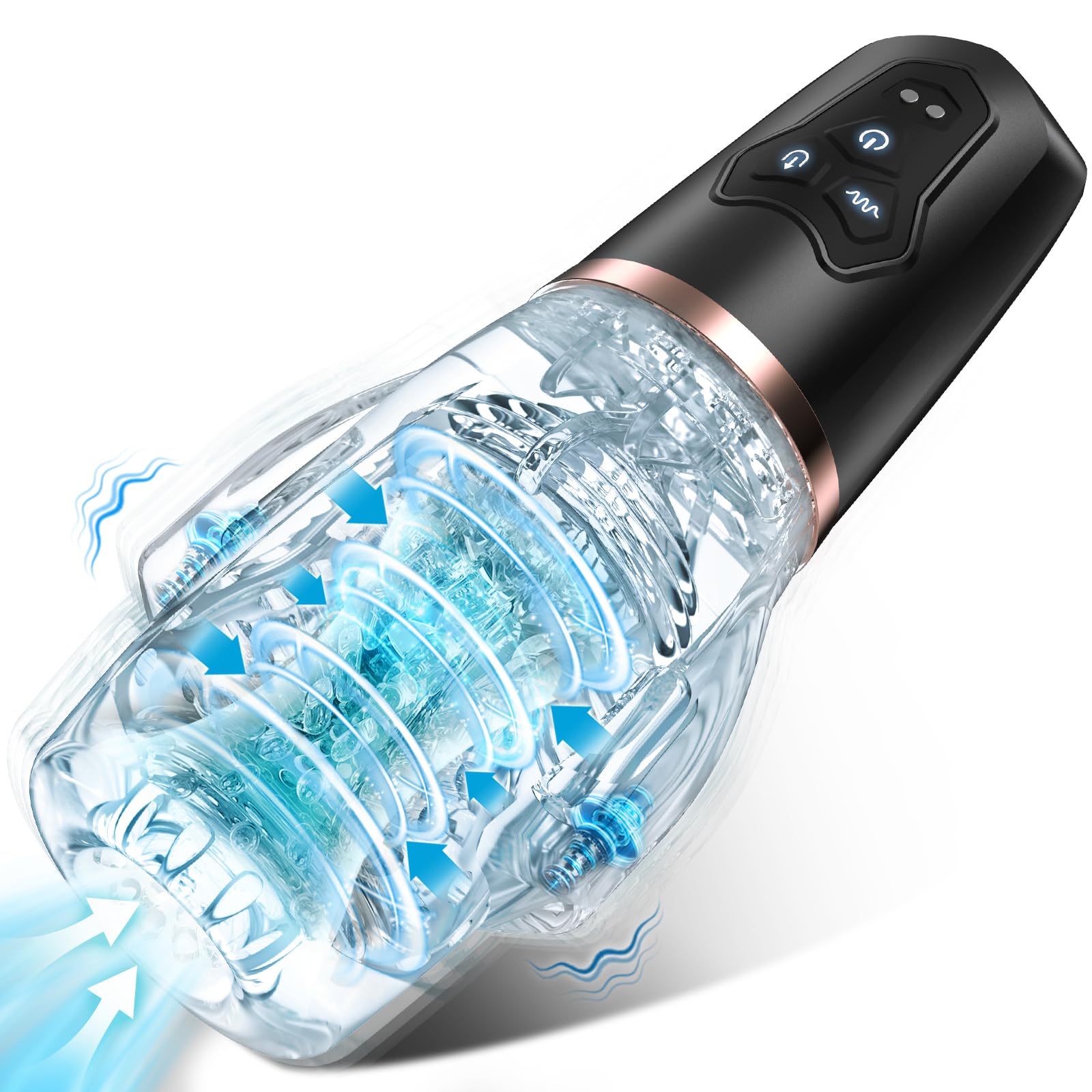 5 Suction 10 Vibration Automatic Male Masturbation Cup - Rose Toy