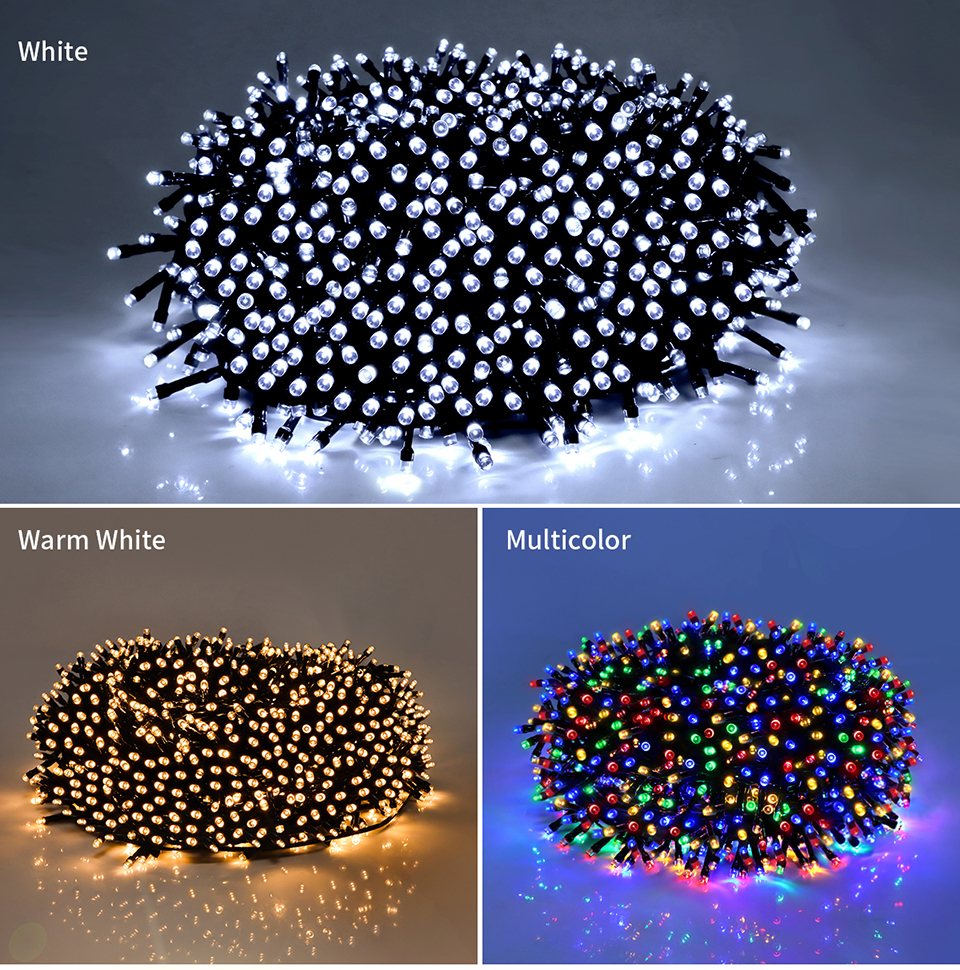 Tegooe 24V Low-Voltage LED Christmas String Lights - IP65 Waterproof Fairy Garland