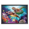 (US Only)Stamped Canvas Kit DIY Cross Stitch Print Sea Turtle 11CT Needlework 76x56cm