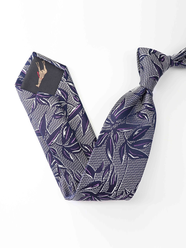 Fading Maple Purple Silk Tie-Real Silk Life