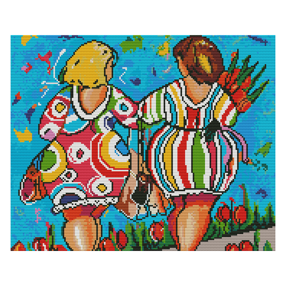 

Fat Lady - 14CT Stamped Cross Stitch - 39*33CM, 501 Original