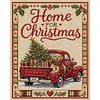 Truck Xmas DIY 11CT 3 Strand Stamped Cross Stitch Kit for Adults 40x50cm tapestrymarket