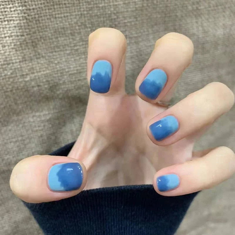 24pcs Women Pure Color Fashion Fake Nail Girls Sweet Pink Frosted Matte Wearable Fake Nails Square Head Nail Art Tips TN-Nail Inspo