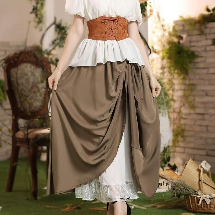 High-waisted Victorian skirt