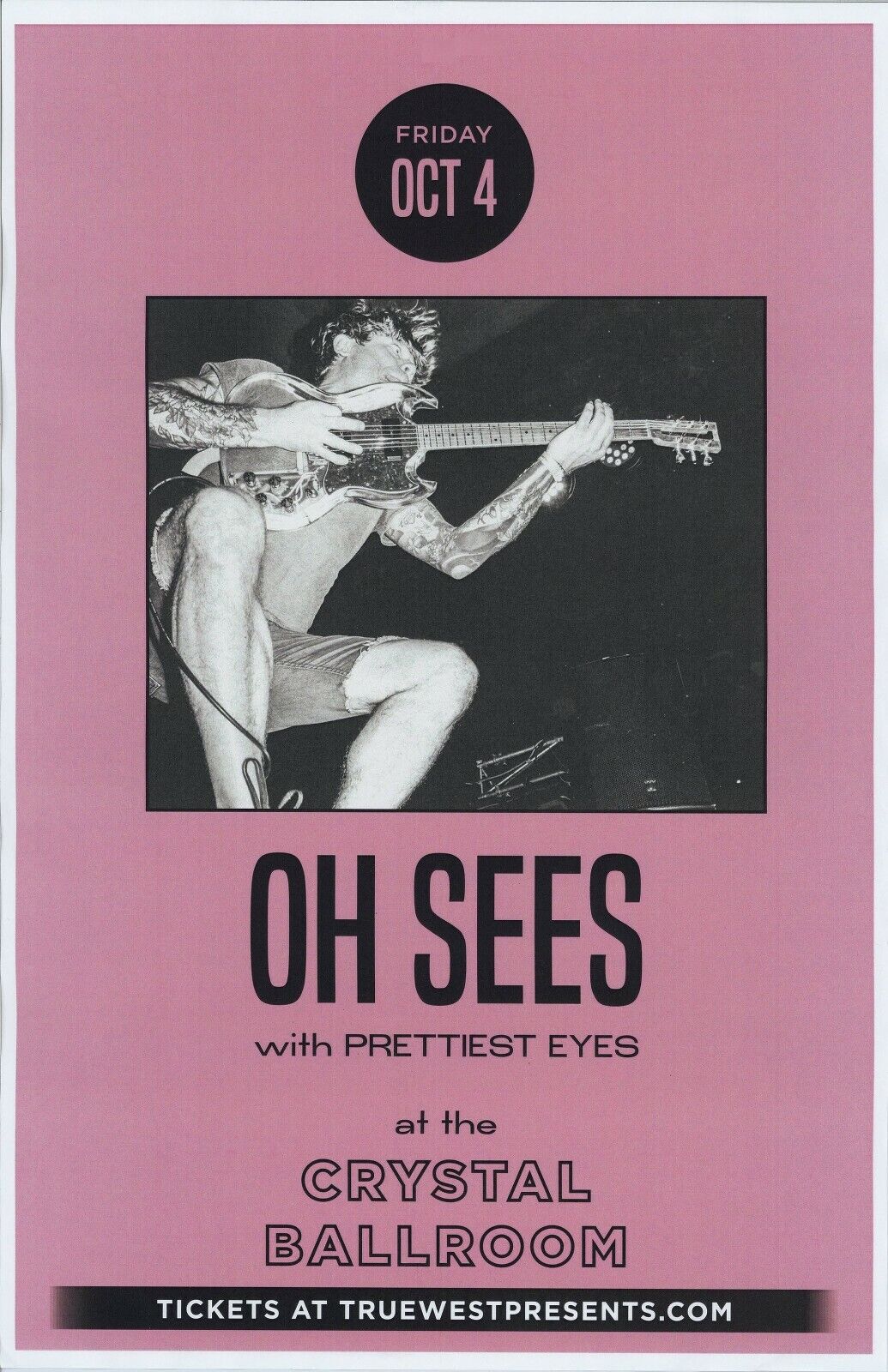 THEE OH SEES 2019 Gig POSTER Portland Oregon Concert