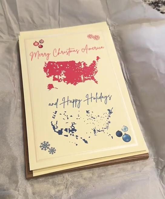 2024 Merry Christmas America Card - tree - Codlins