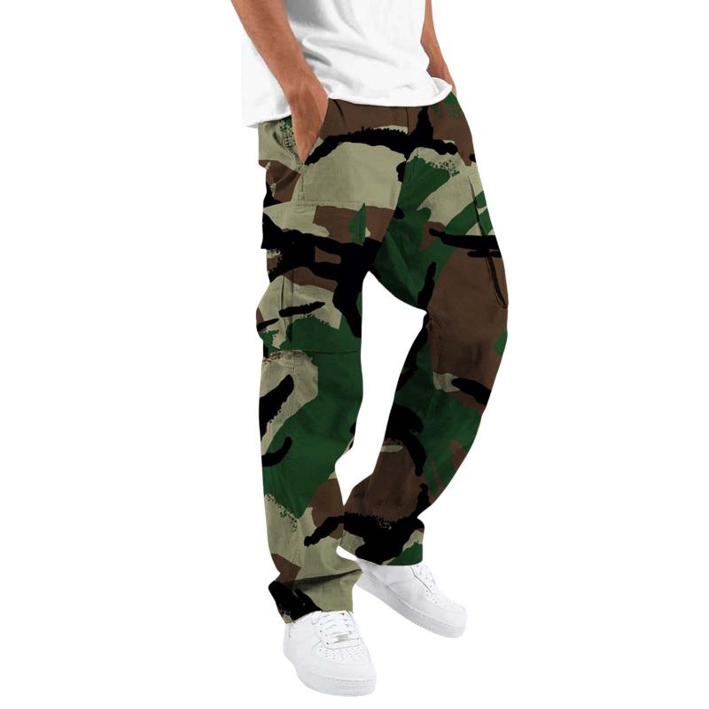 Men's Camouflage Loose Multi-pocket Cargo Pants 63592221Z