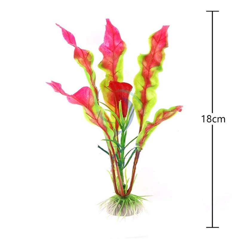 7 Bifurcation Green Artificial Flower Simulation Protection Materials PVC Water Plants Fish Tank Aquarium Accessories Decoration