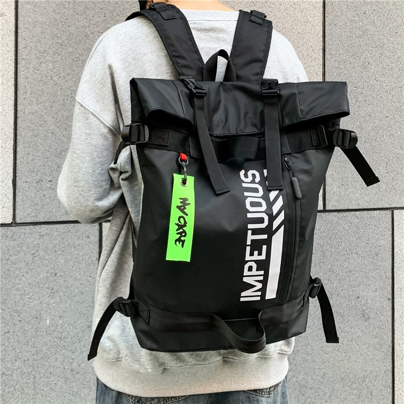 Fashion trend letter roll-up backpack