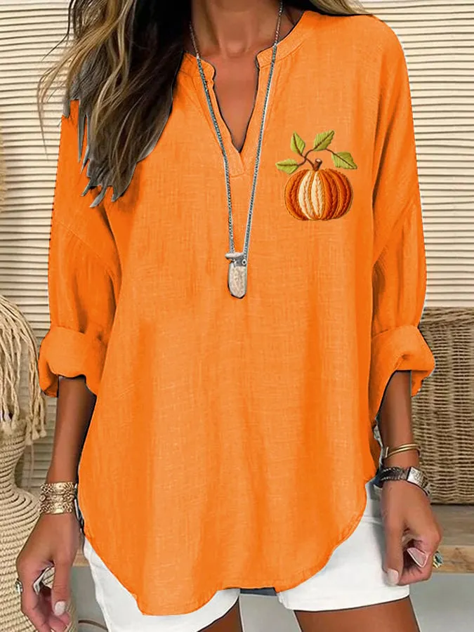Women's Fall Pumpkin Thanksgiving Shirt 