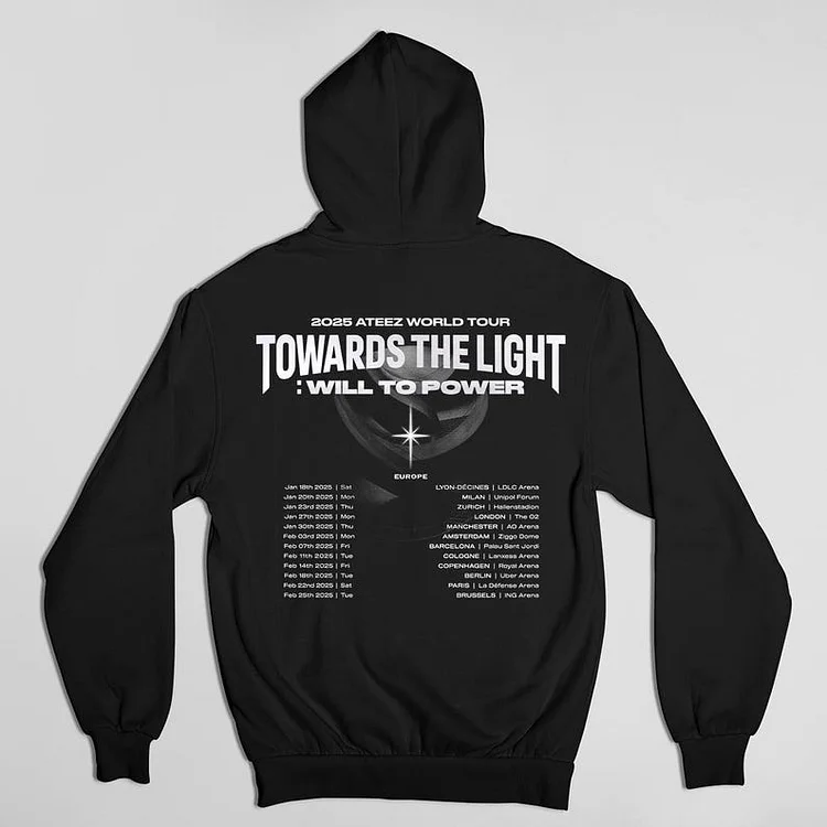 2025 Ateez Towards The Light: Will to Power World Tour Time Track Hoodie officialateezshop