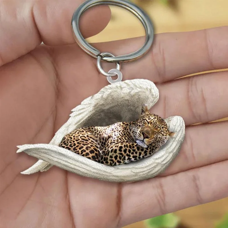 VigorDaily Sleeping Angel Acrylic Keychain Jaguar SA224