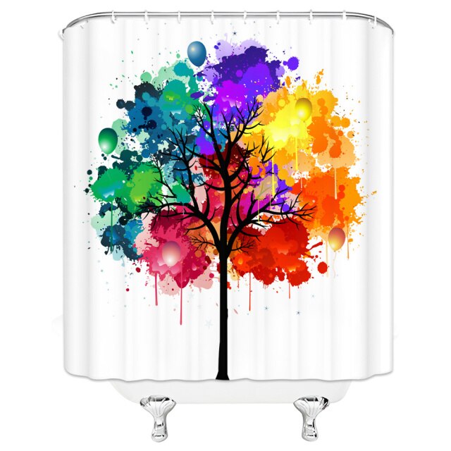 

Shower Curtain – Flowers Trees-180*180cm, 501 Original