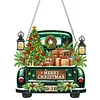 Diamond Painting 2D Flat Xmas Car Theme Pendant Wall Door Decoration