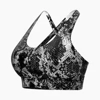 ATHVOTAR Bra Women Breathable Snake Print Underwear Gym Elasticity Sport Vest Fitness Shiny Workout Running Women